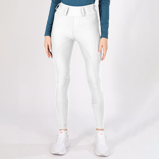 Youth Riding Tights - White